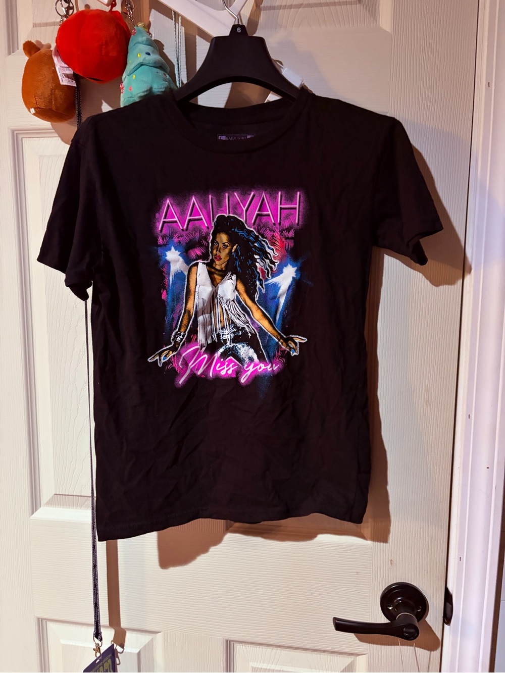 Aaliyah "Miss You" Graphic Tee - Black
